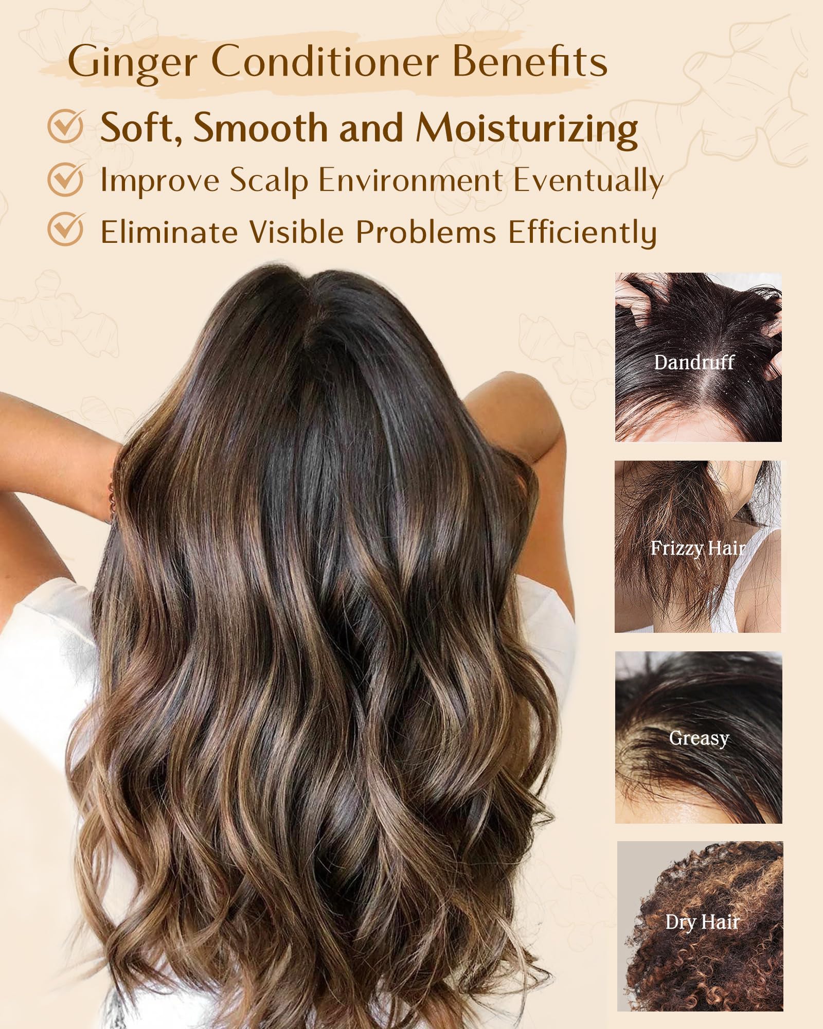 Yanibest Ginger Shot Smoothie Conditioner — Organic Ginger for Shiny, Soft Hair | All Hair Types