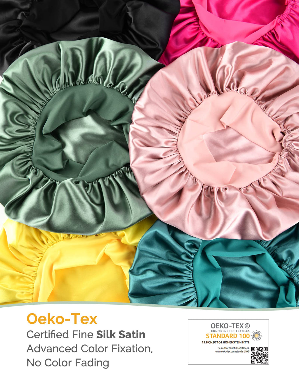 YANIBEST Adjustable Satin Bonnet for Sleeping Women | Double Layer Hair Protection