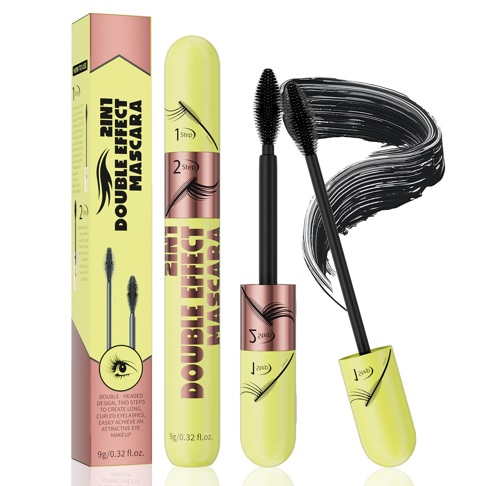 Yanqina Black Tubing Mascara – Waterproof, No-Smudge, Volume & Length