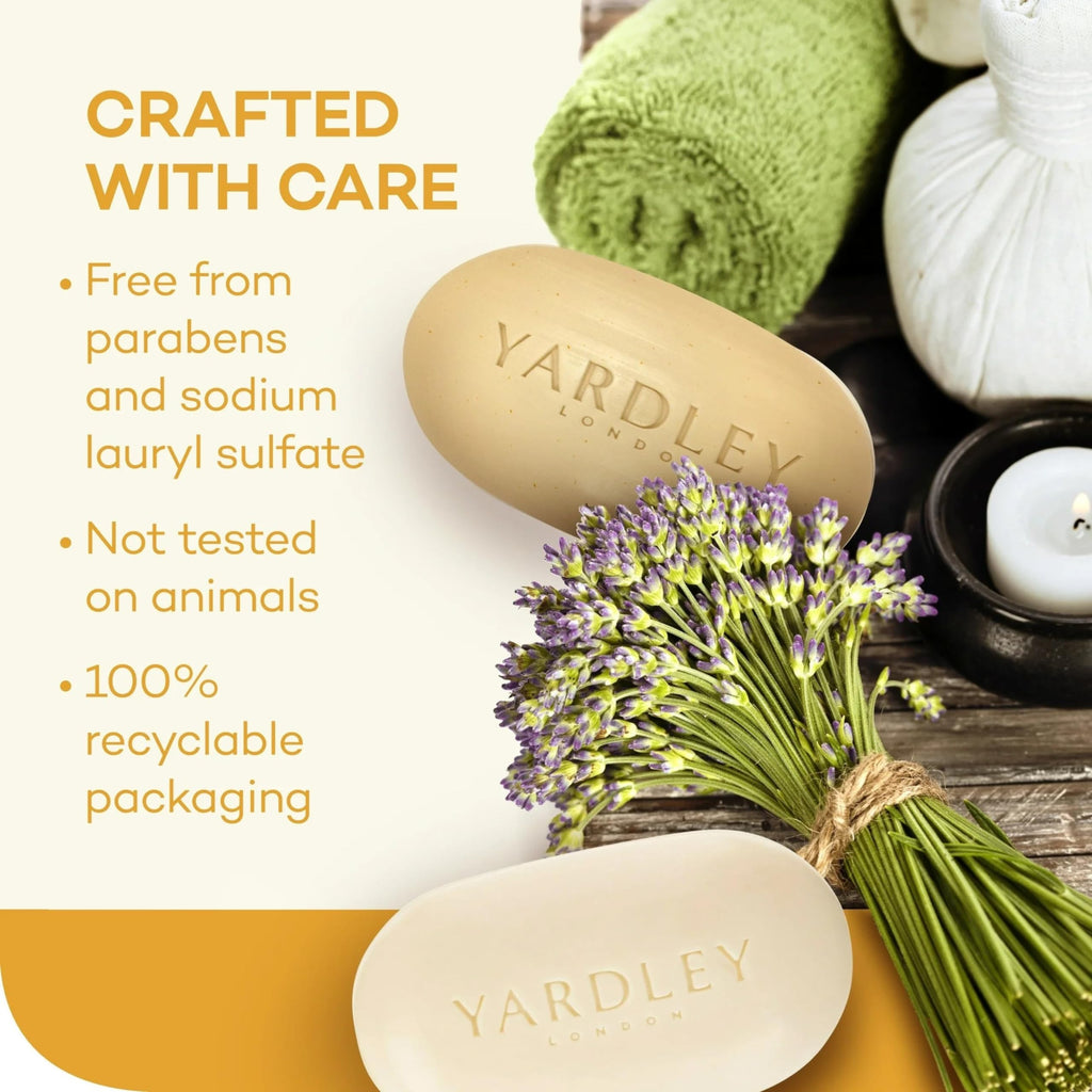 Yardley London Moisturizing Bar – Oatmeal & Almond, Natural Oats (4.0 oz) Pack of 6