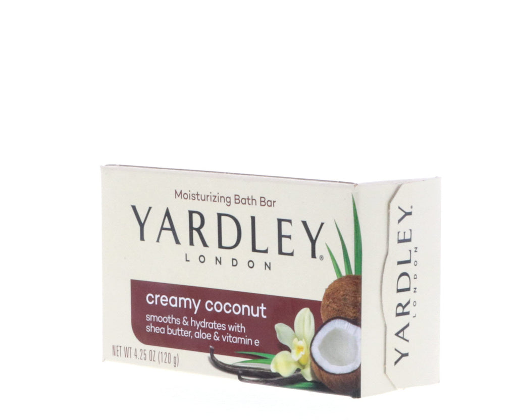 Yardley London Creamy Coconut Bath Bar – Eight 4.25 oz Bars (Shea, Aloe, Vitamin E)