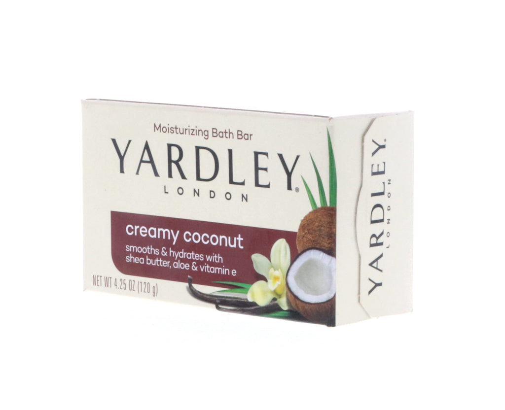 Yardley London Creamy Coconut Bath Bar – Eight 4.25 oz Bars (Shea, Aloe, Vitamin E)