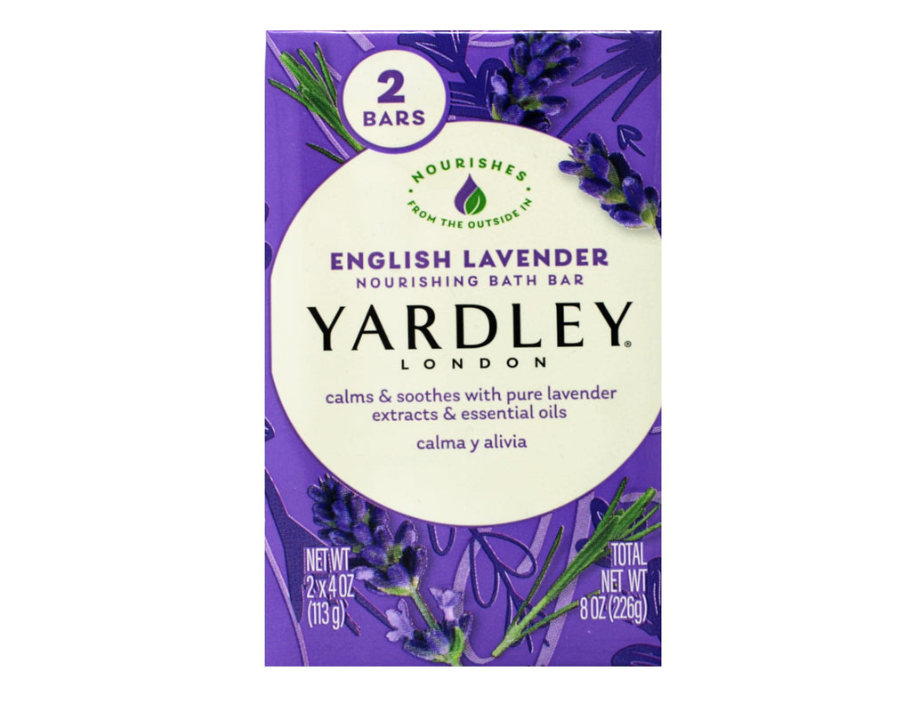 Yardley London English Lavender Nourishing Bath Bar – Calming & Soothing with Essential Oils, 12 Bars (4 oz each) in 6 Boxes