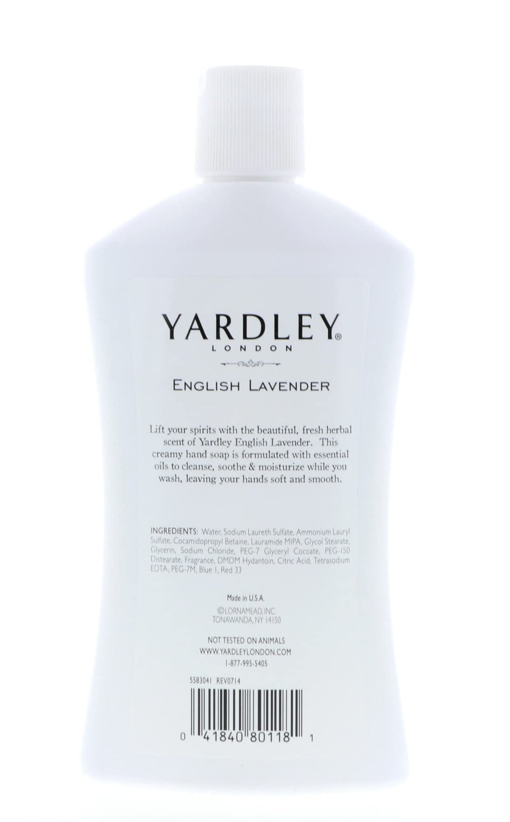Yardley London English Lavender Hand Soap – Moisturizing & Soothing, 16 oz, 5-Pack