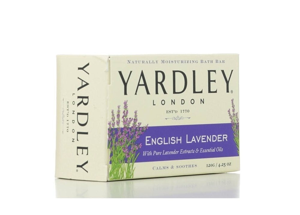 Yardley London Moisturizing Bar English Lavender with Essential Oils 4.25 oz (Pack of 7) | Gentle Hydration & Lavender Fragrance