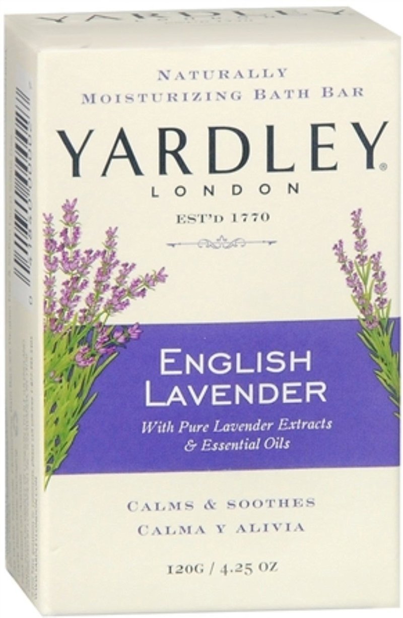 Yardley London Moisturizing Bar English Lavender with Essential Oils 4.25 oz (Pack of 7) | Gentle Hydration & Lavender Fragrance