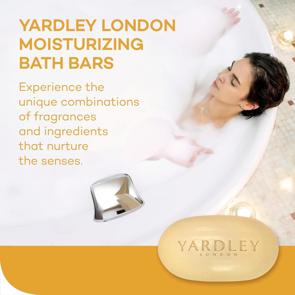Yardley London Moisturizing Bar – Oatmeal & Almond, Natural Oats (4.0 oz) Pack of 6