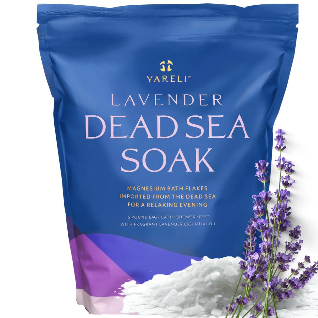 YARELI Magnesium Flakes with Lavender – 5lb Dead Sea Bath Soak