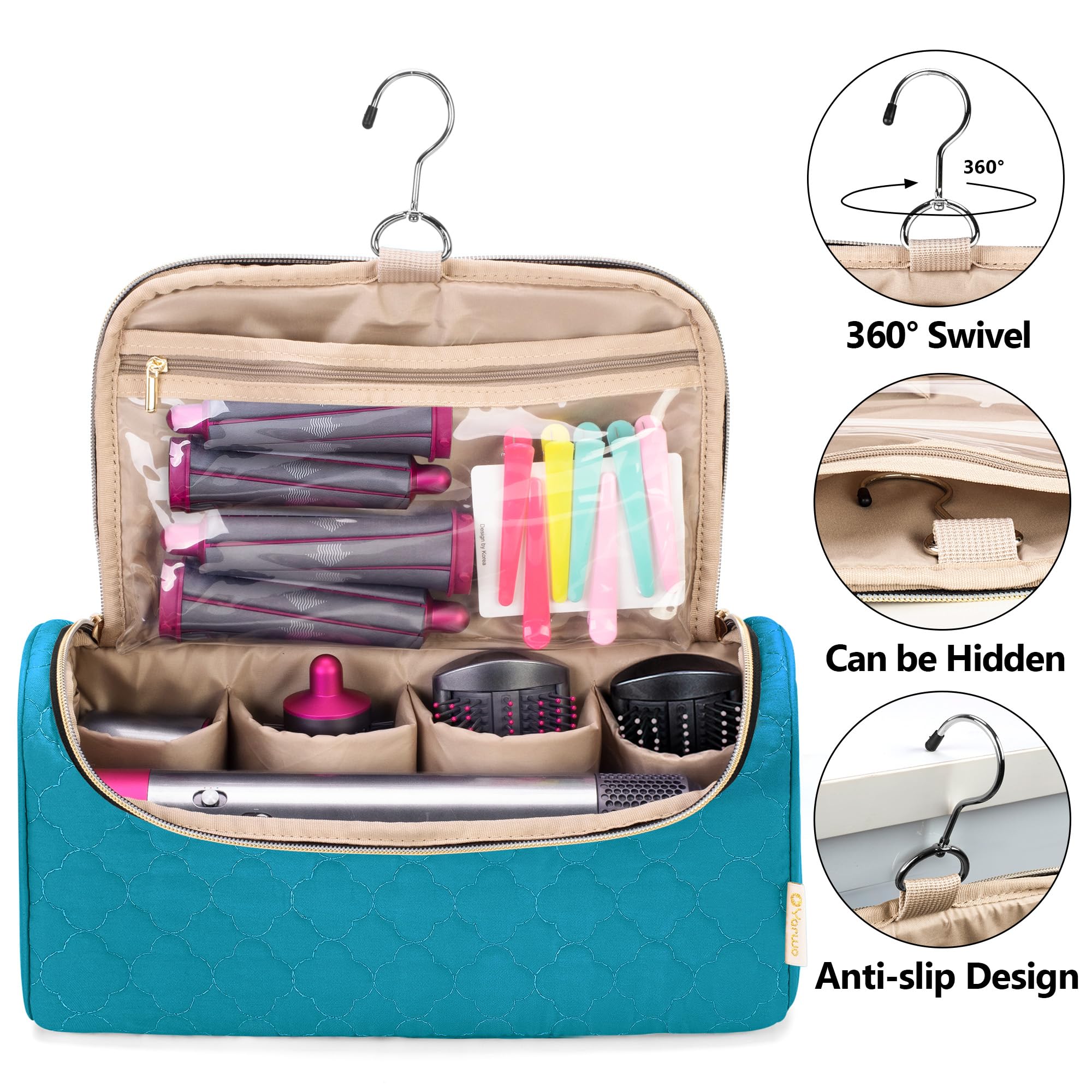 Yarwo Airwrap Travel Case Teal – Portable Storage for Dyson Complete Styler & Attachments