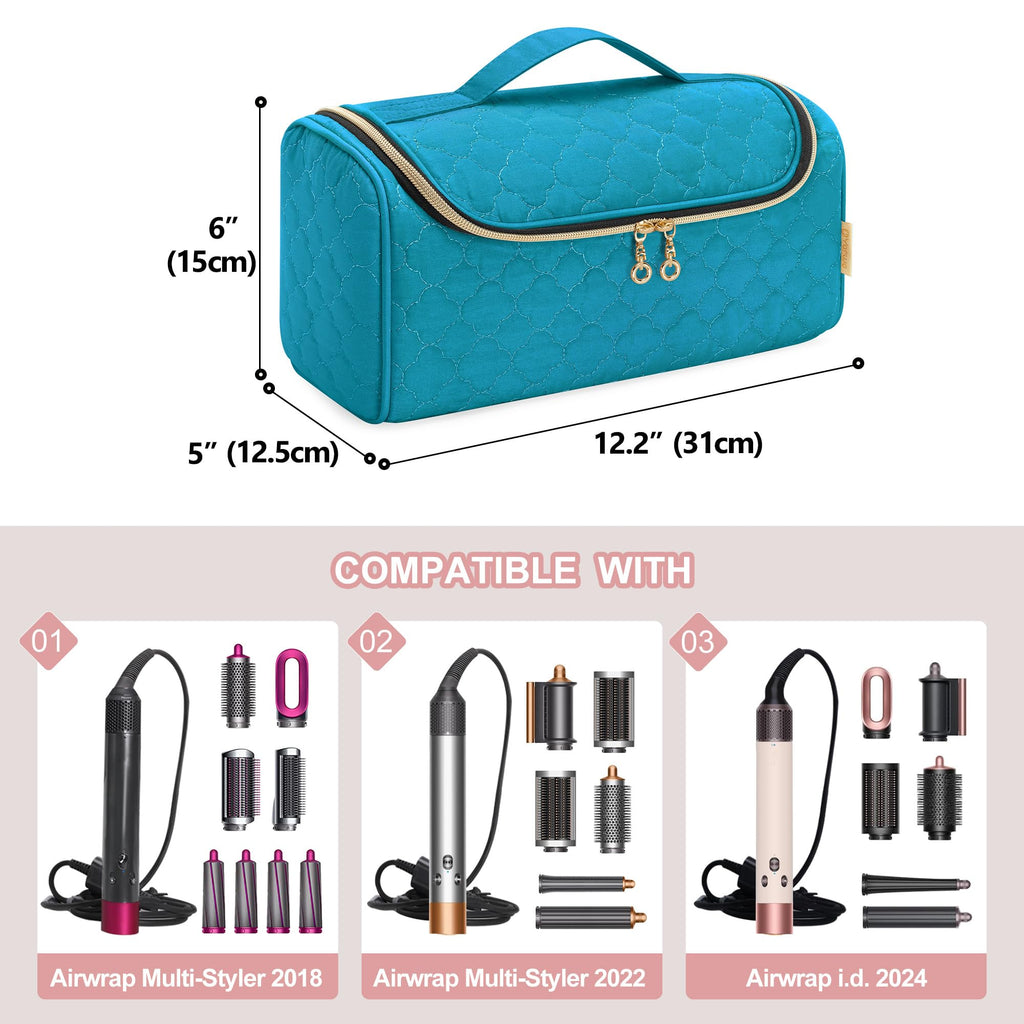Yarwo Airwrap Travel Case Teal – Portable Storage for Dyson Complete Styler & Attachments