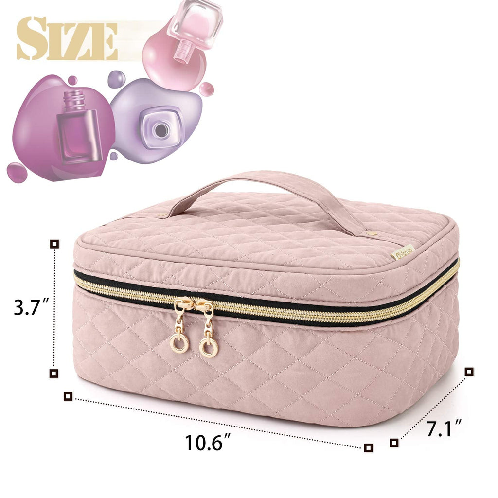 Yarwo Nail Polish Carrying Bag — 24 Bottle Capacity (15ml) Dusty Rose (Bag Only)