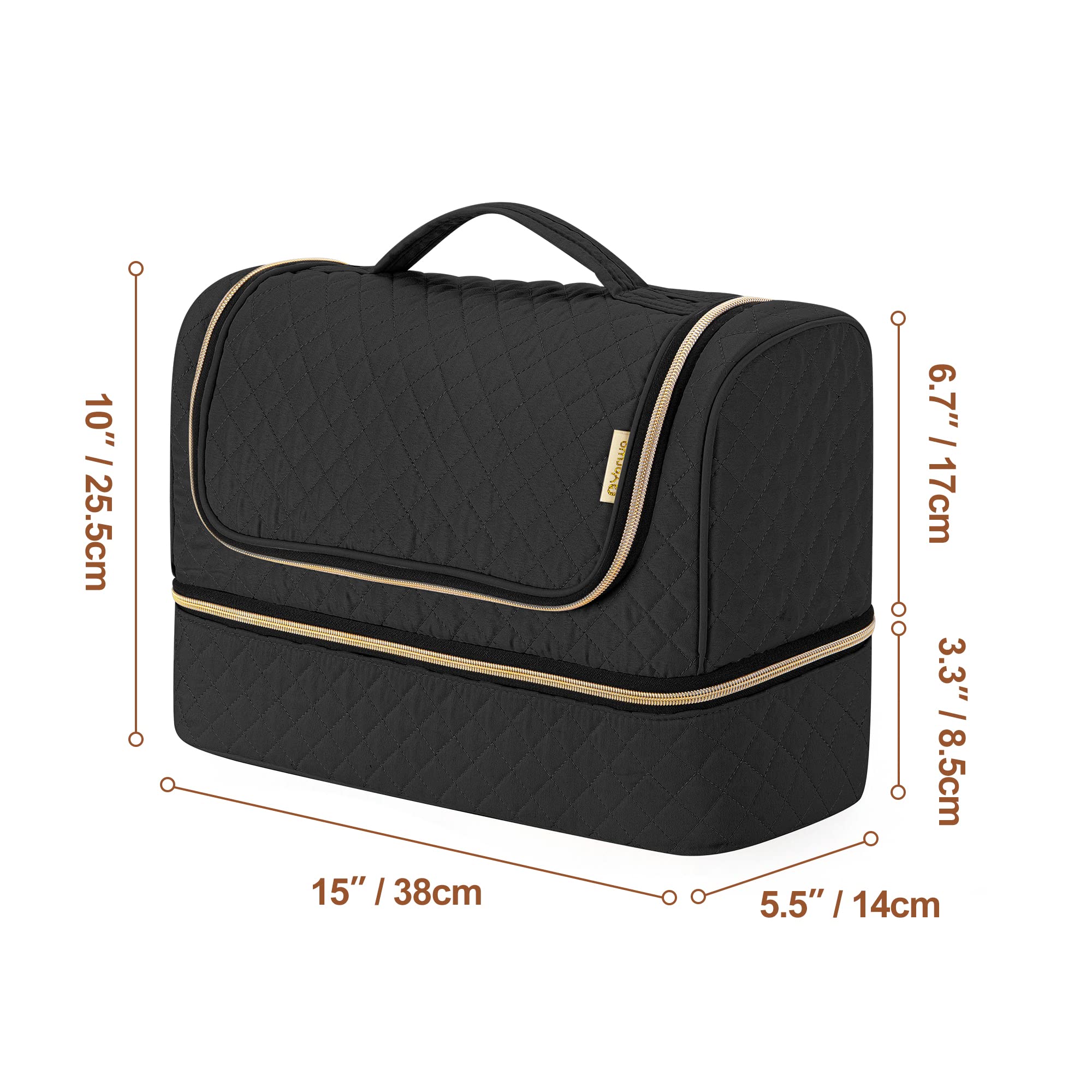 Yarwo Large Airwrap Storage Bag for Shark FlexStyle – Double-Layer Travel Case (Bag Only) – Black