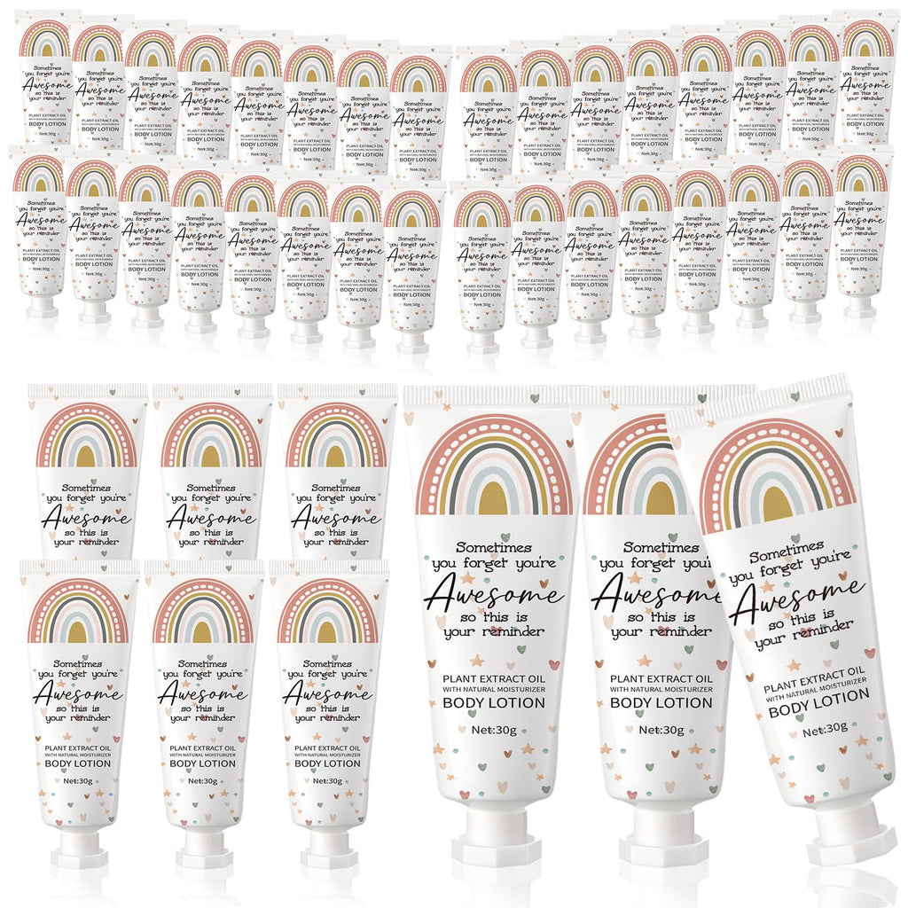 Yaryang 24-Piece Boho Rainbow Thank-You Lotion Gift Set | Travel-Size Body Lotions for Office Gifts