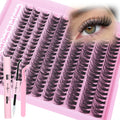 Yawamica Natural Lash Clusters Kit CC Curl 10-14mm DIY Lash Extension