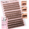 Yawamica Brown Lash Clusters Kit – DIY Fluffy Lash Extensions 10-16mm (40D-70D)