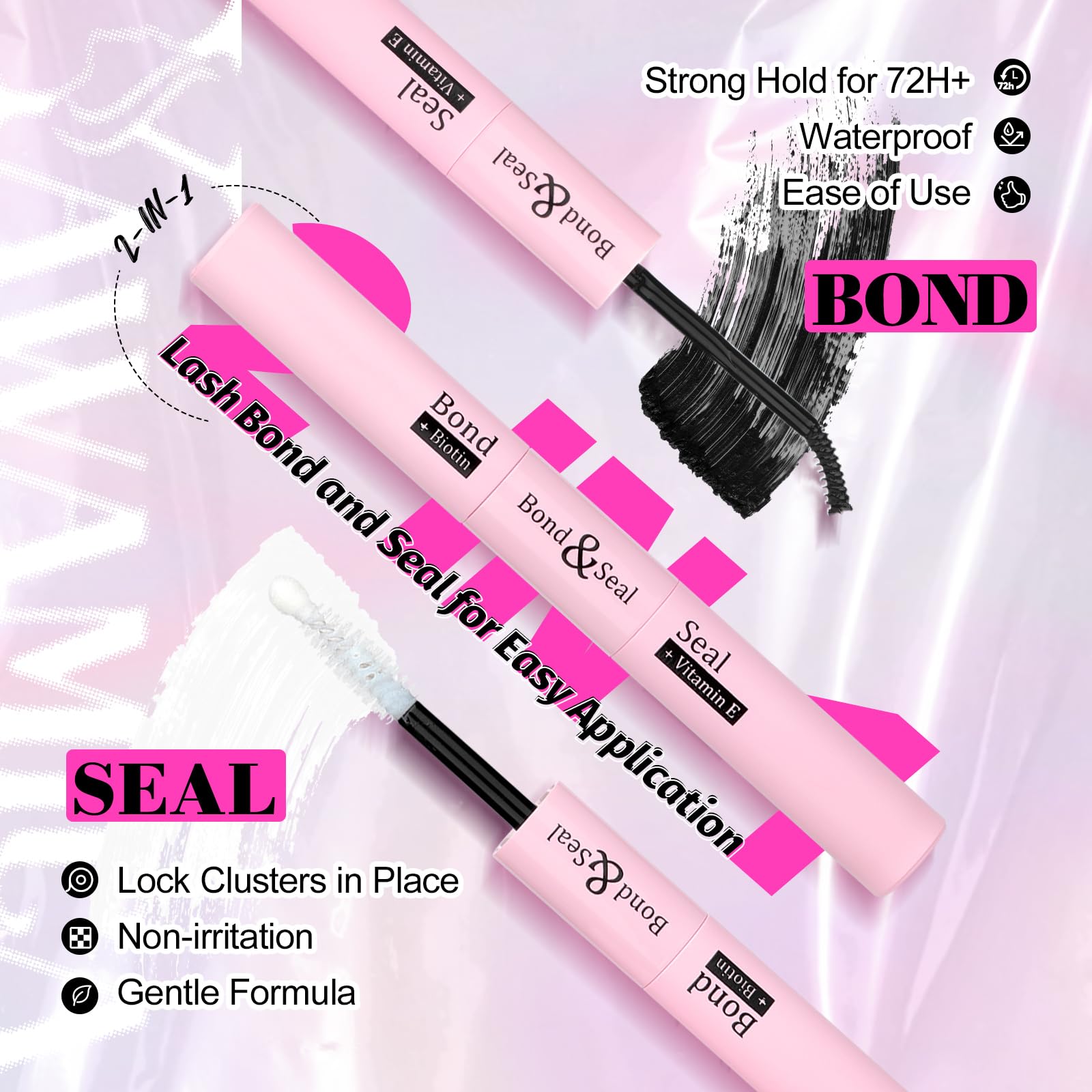 Yawamica Natural Lash Clusters Kit CC Curl 10-14mm DIY Lash Extension