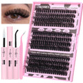 Yawamica Eyelash Extension Kit – Fluffy Volume Lashes, 14-20mm D Curl, 240pcs Clusters + Bond & Seal