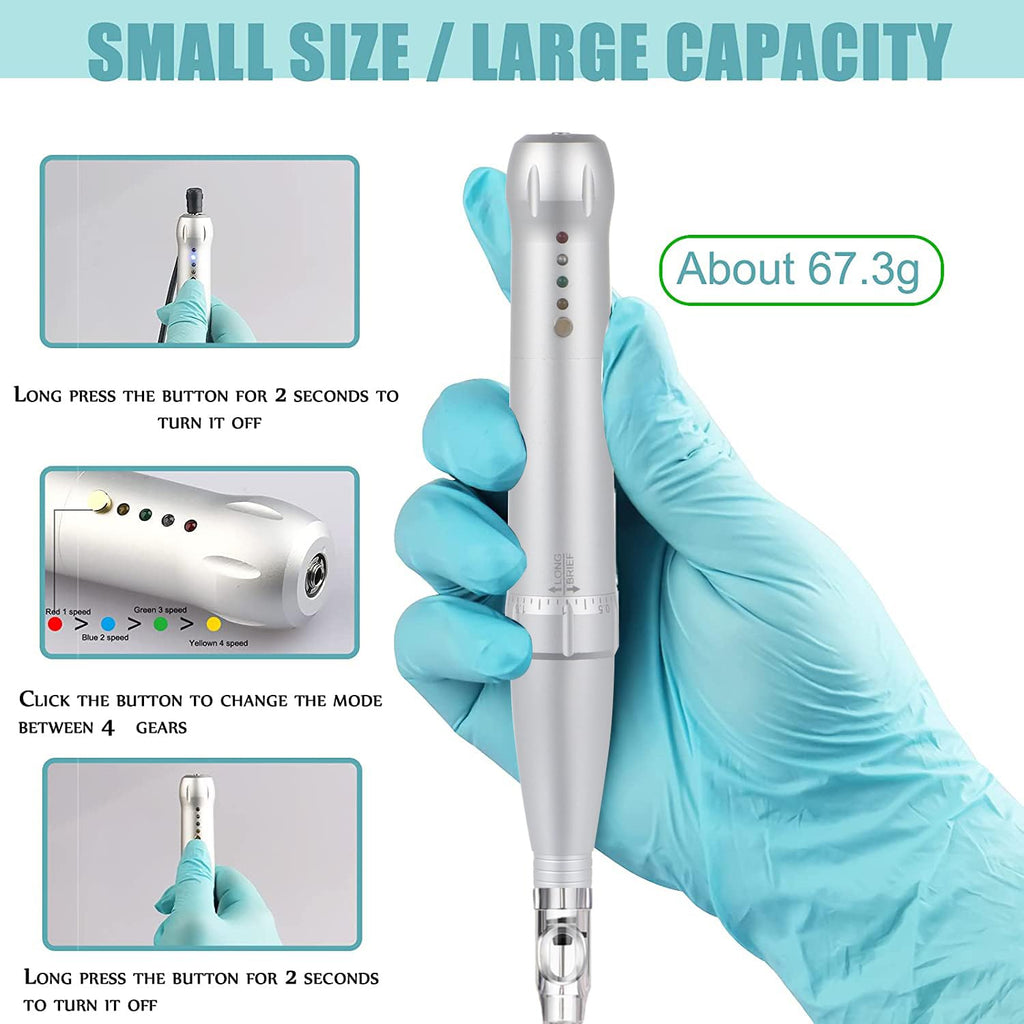 Ybeauty Permanent Eyebrow Tattoo Pen Kit – Corded Microblading Machine with 15 Cartridges