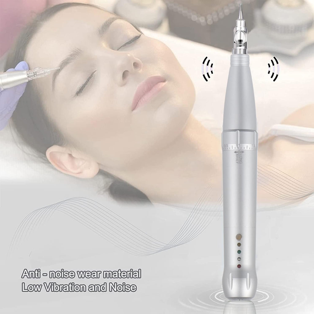 YBEAUTY Eyebrow Tattoo Wired Machine Kit – Corded Micropigmentation Pen with 15 Cartridges (Snow)