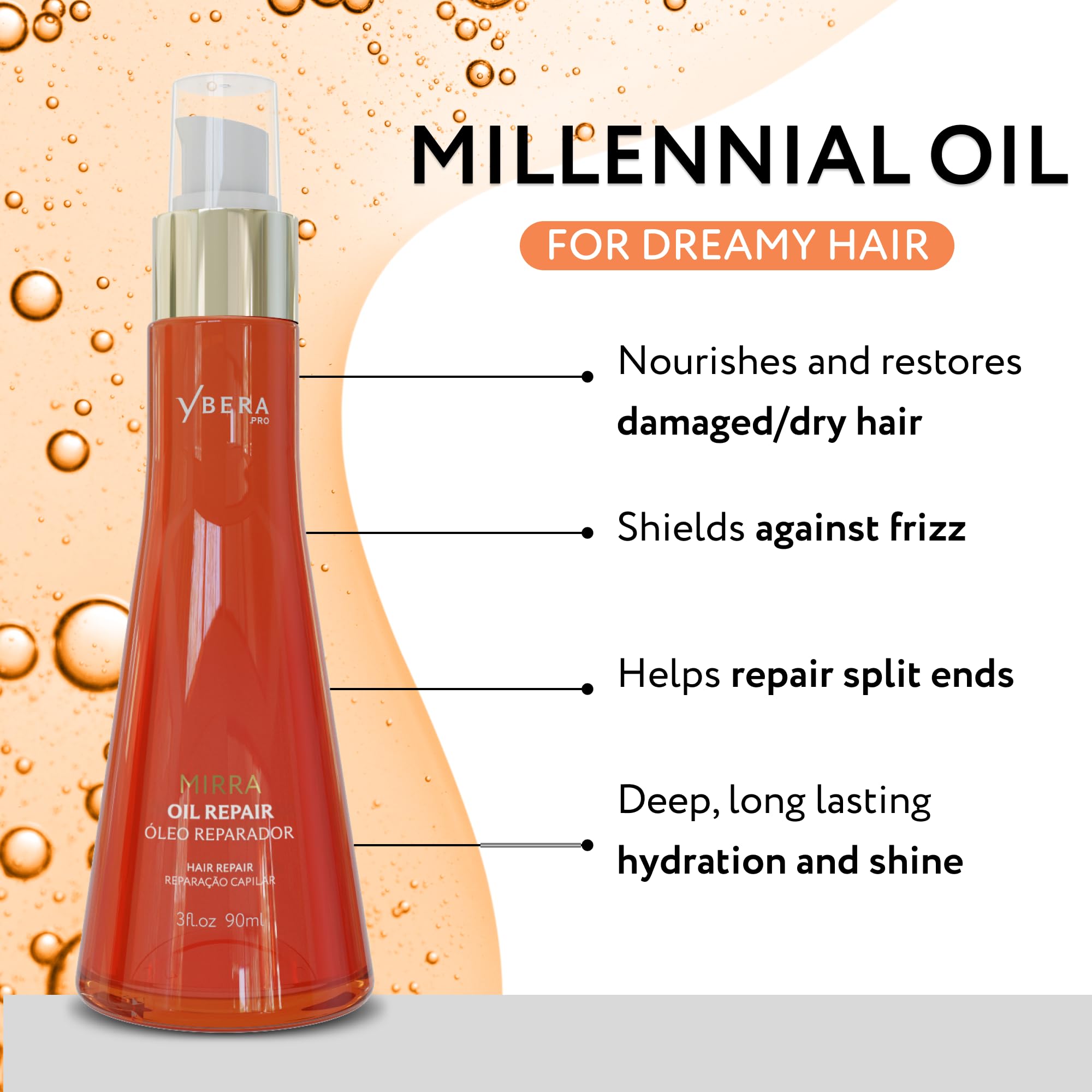 Ybera Mirra Oil Repair – Premium Hair Oil for Dry & Frizzy Hair | YBERA PARIS