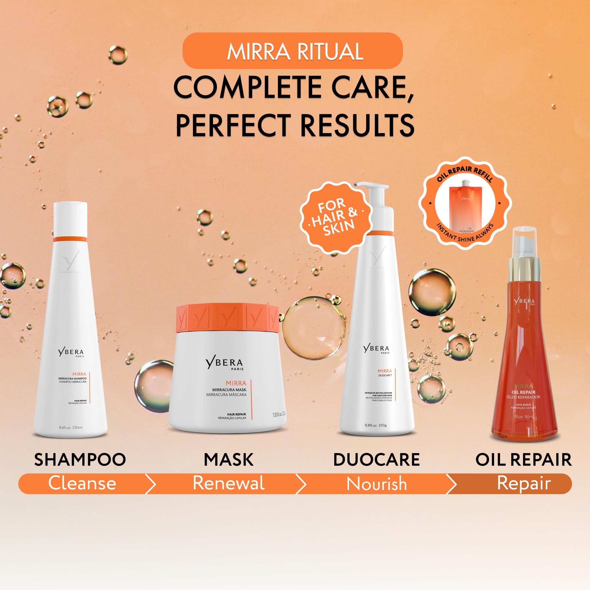 Ybera Mirra Oil Repair – Premium Hair Oil for Dry & Frizzy Hair | YBERA PARIS