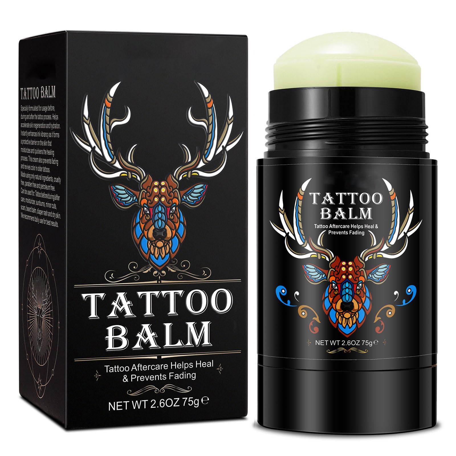 Yecuce Tattoo Aftercare Butter Balm – 2.6 oz Natural Organic Moisturizer for New & Old Tattoos