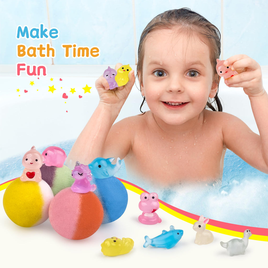 Yekery Glow-in-the-Dark Toy Bath Bombs for Kids – 30 Pcs, Natural & Organic