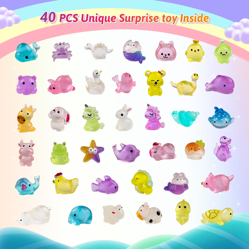Yekery Kids Bath Bombs — 40-Pack with Surprise Toys Inside (Dino/Unicorn/Marine)