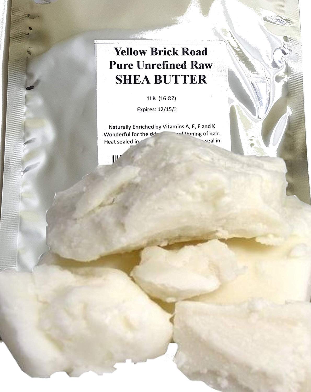 Yellow Brick Road 100% Raw Unrefined Shea Butter – African Grade A Ivory, 16 oz (1 lb)