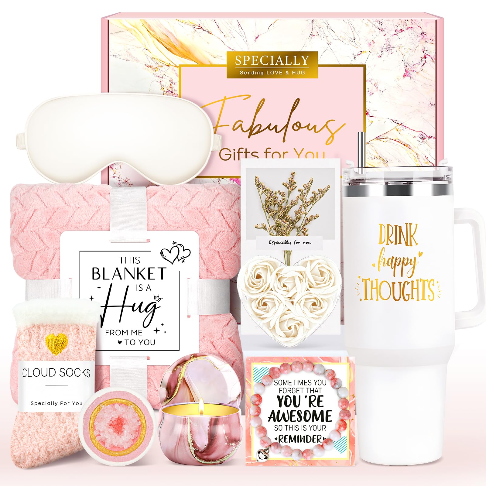 YENCHORN Gift Baskets for Women – Luxury Self-Care Gift Box for Birthday and Get Well