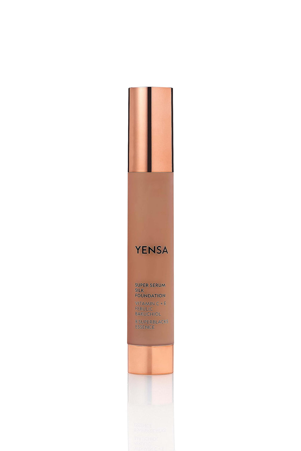 YENSA Serum Foundation Makeup — Super Silk Full Coverage (Deep 2) with Peptides, Vitamin C & Ferulic
