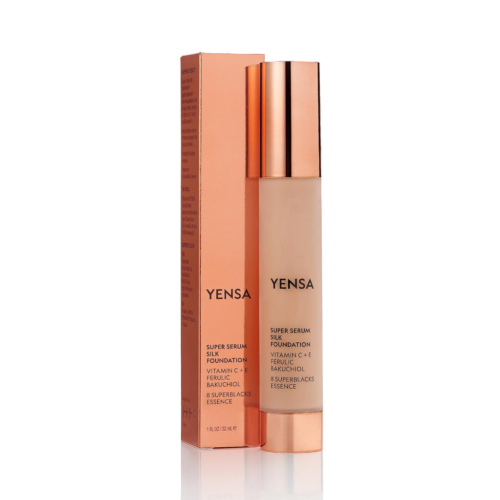 YENSA Serum Foundation Makeup Medium 3 | Full Coverage with Peptides, Vitamin C & Ferulic