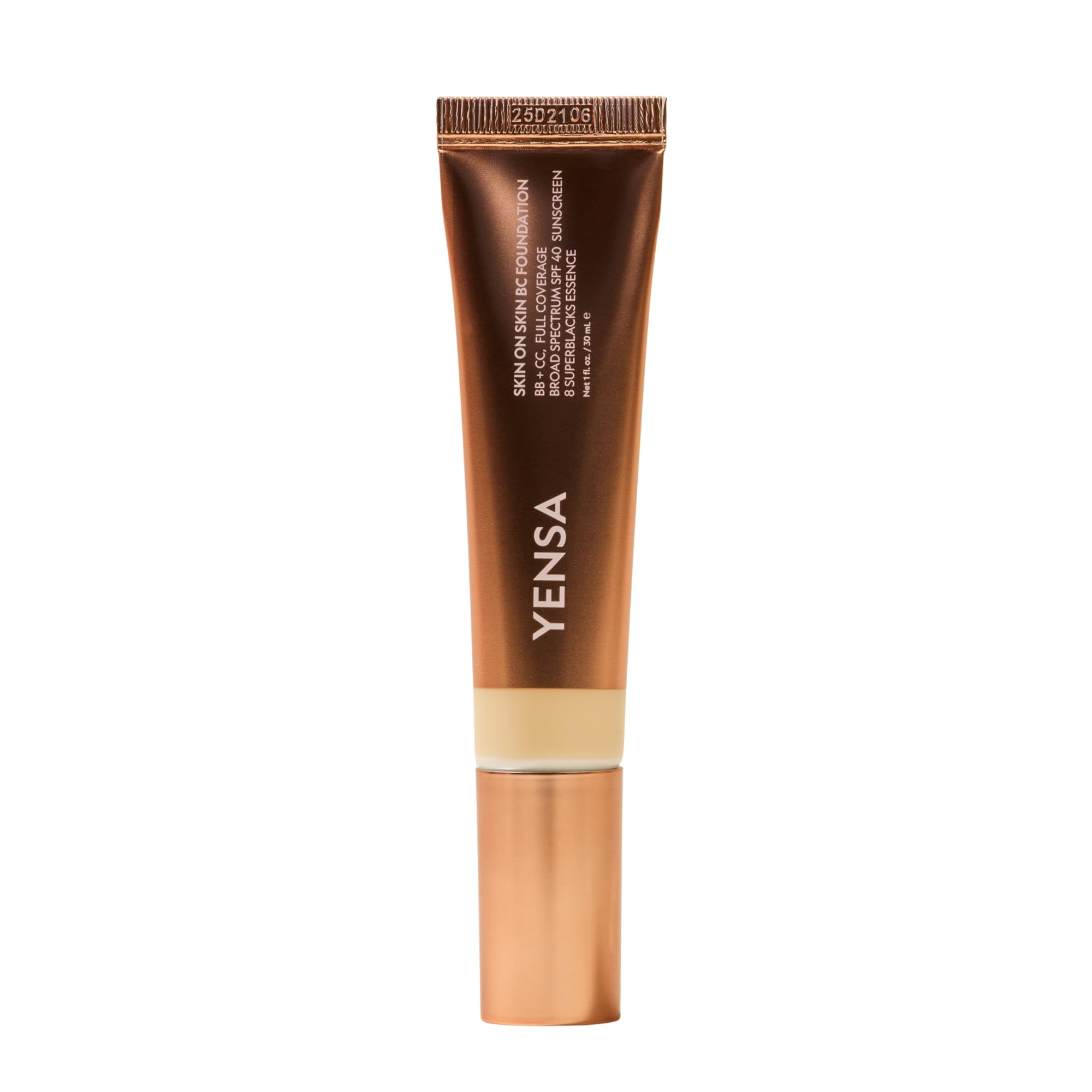 YENSA Skin on Skin BC Foundation – Buildable Full Coverage, SPF 40 (Fair Warm)