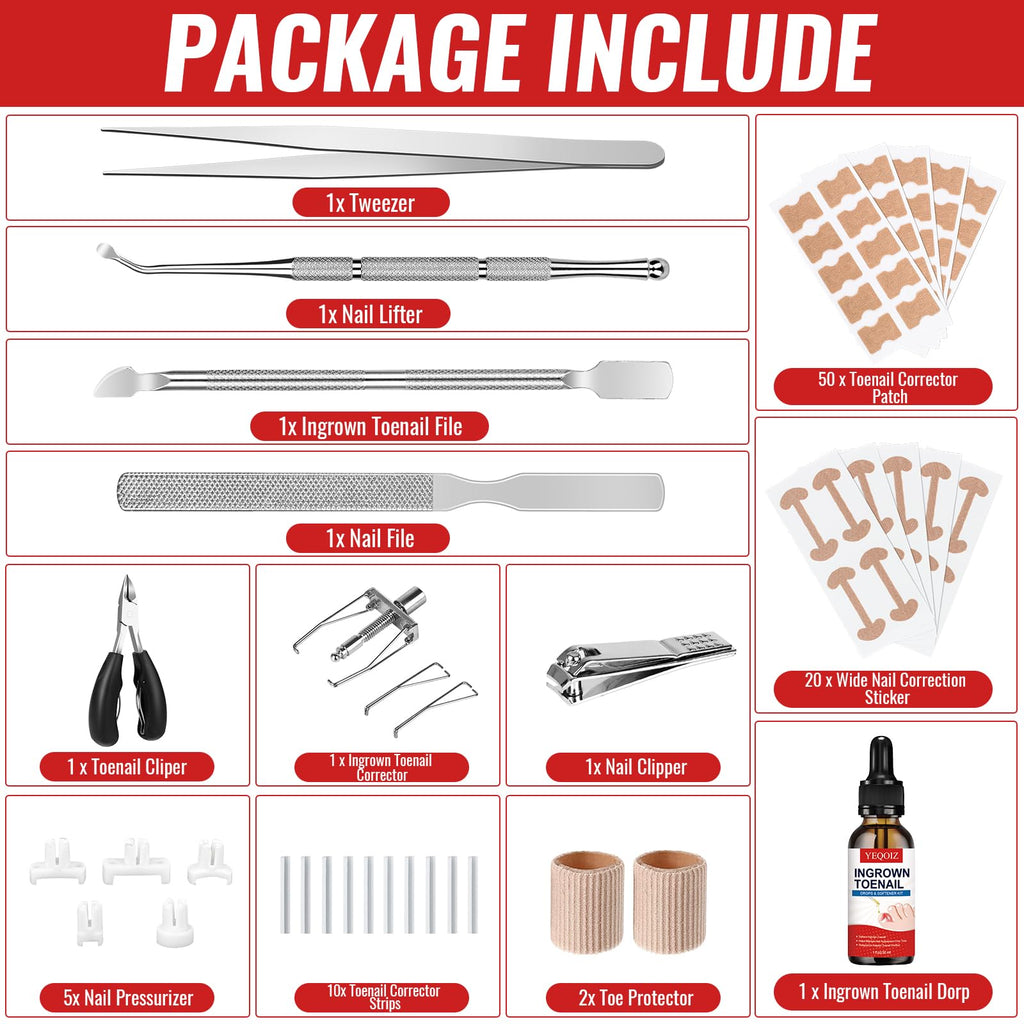 YEQOIZ Ingrown Toenail Removal Kit — All-In-One Home Care Tools
