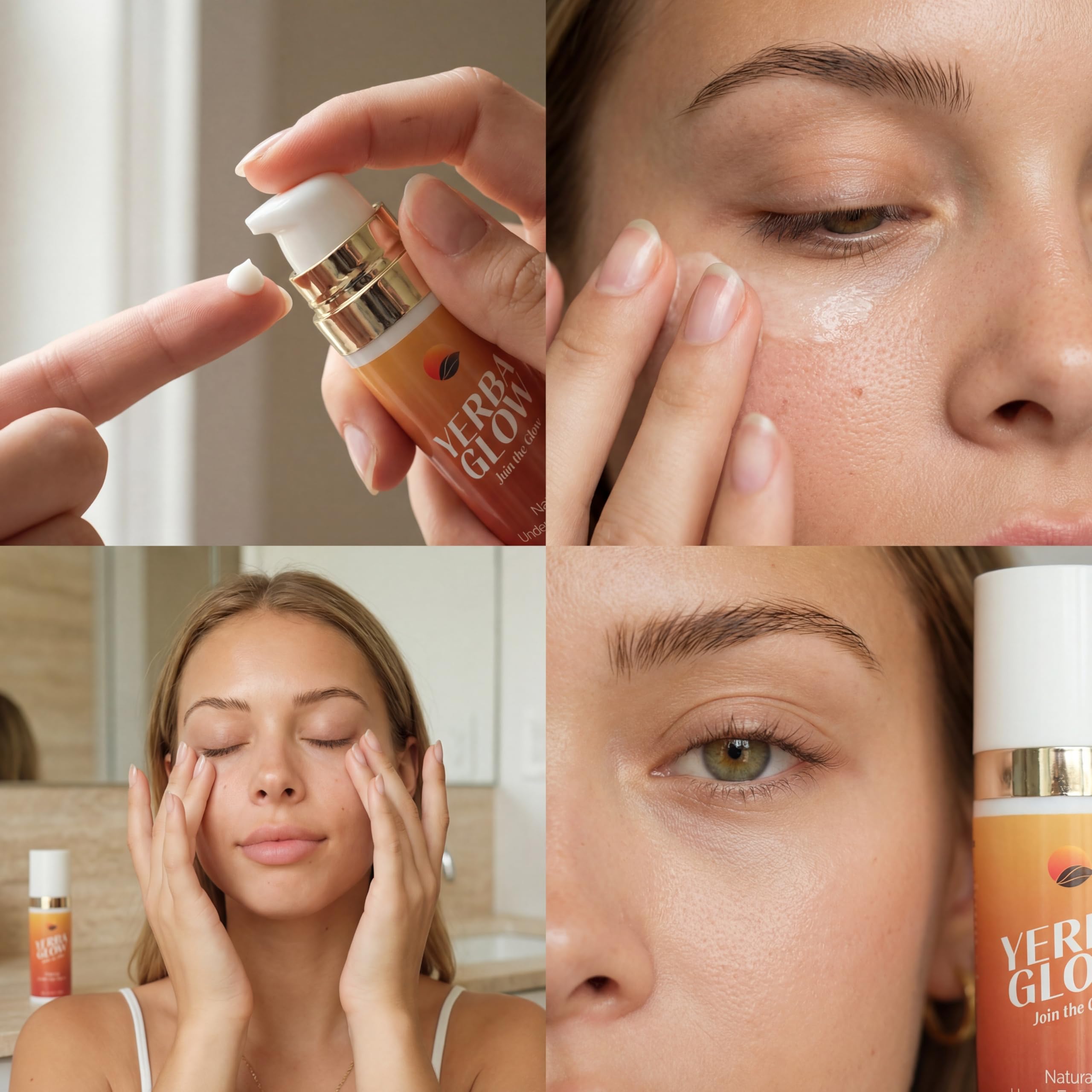 Yerba Glow Caffeine Eye Cream | Natural Under Eye Serum for Dark Circles & Puffiness