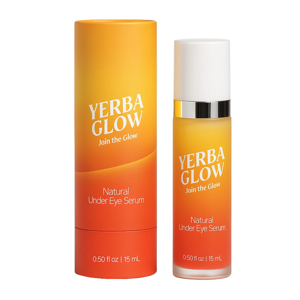 Yerba Glow Caffeine Eye Cream | Natural Under Eye Serum for Dark Circles & Puffiness