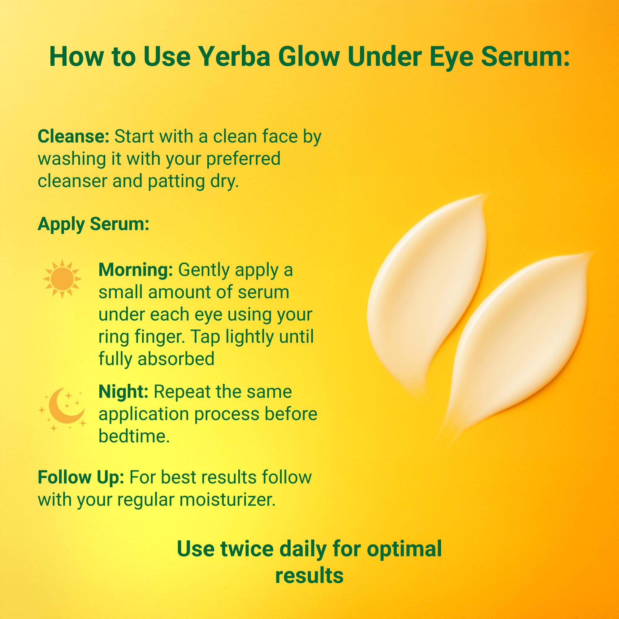 Yerba Glow Caffeine Eye Cream | Natural Under Eye Serum for Dark Circles & Puffiness