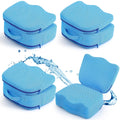 Yerliker 4 Pcs Foldable Hot Tub Booster Seat – Adjustable 2 Heights, Back Support, Washable (Blue)