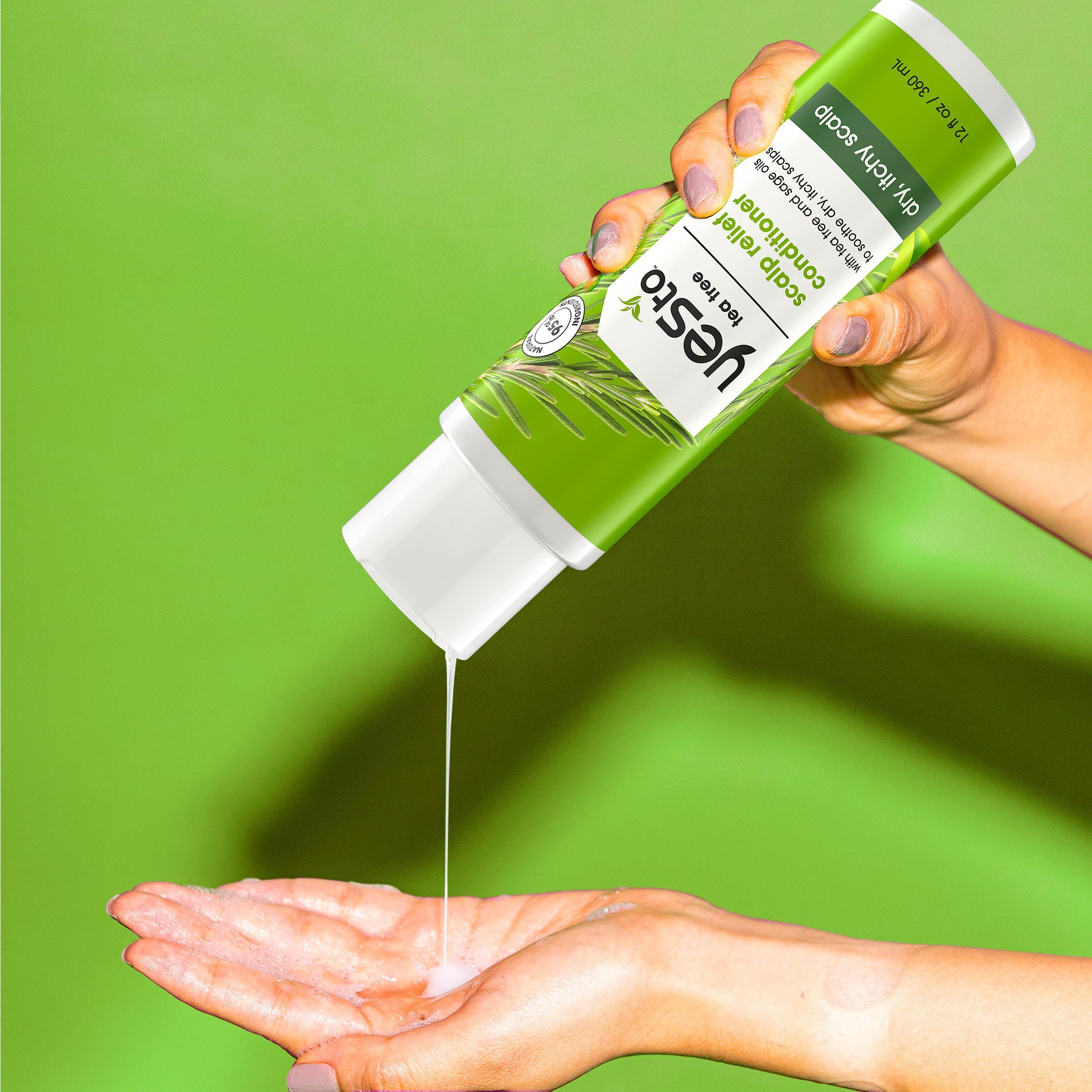Yes To Tea Tree Scalp Relief Conditioner – Calms Dry Scalp, Hydrates Hair (12 fl oz, 2PK)