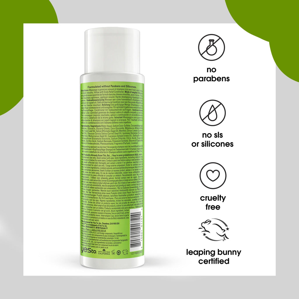 Yes To Tea Tree Scalp Relief Conditioner – Calms Dry Scalp, Hydrates Hair (12 fl oz, 2PK)