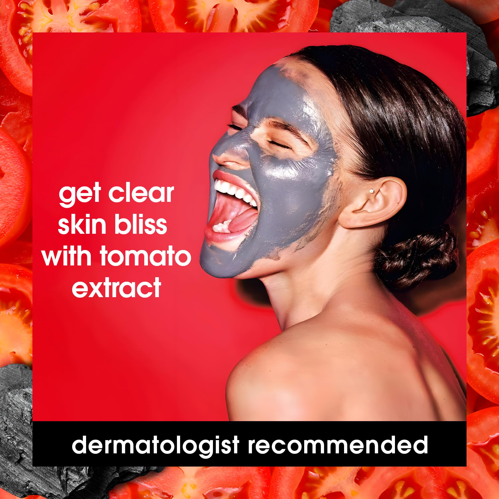 Yes To Tomatoes Detoxifying Charcoal Mud Mask for Acne-Prone Skin – 2.006 fl oz