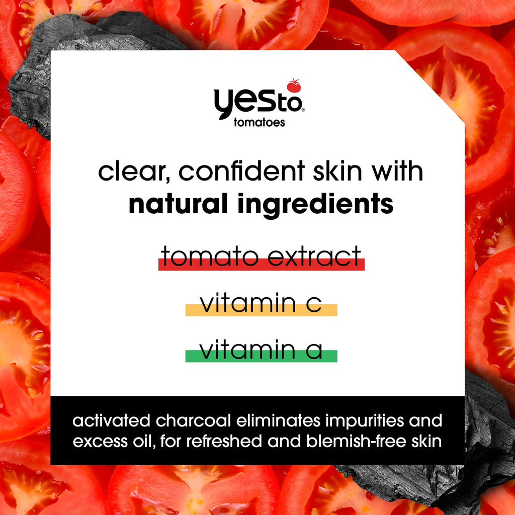 Yes To Tomatoes Detoxifying Charcoal Mud Mask for Acne-Prone Skin – 2.006 fl oz