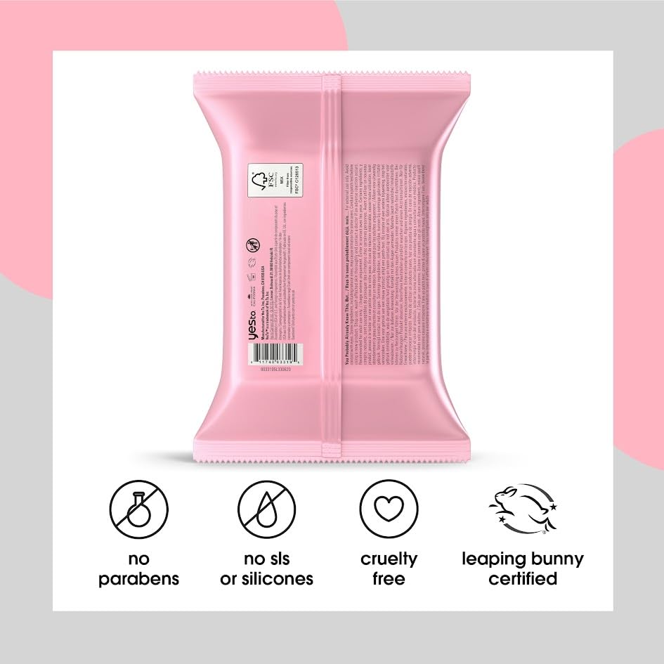 Yes To Watermelon Face Wipes – Super Skin Recharging Cleansing Wipes, Pack of 3
