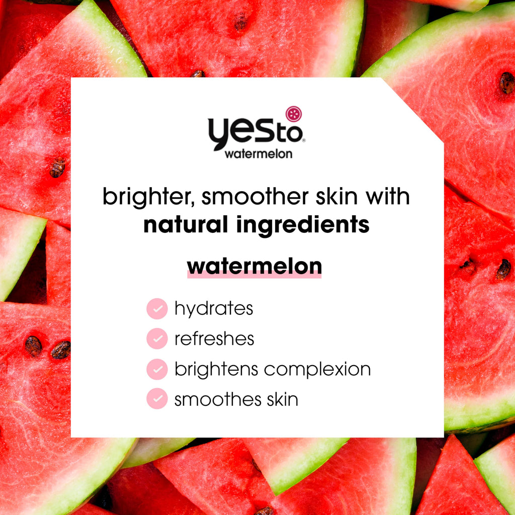 Yes To Watermelon Face Wipes – Super Skin Recharging Cleansing Wipes, Pack of 3