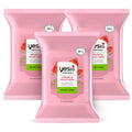 Yes To Watermelon Face Wipes – Super Skin Recharging Cleansing Wipes, Pack of 3