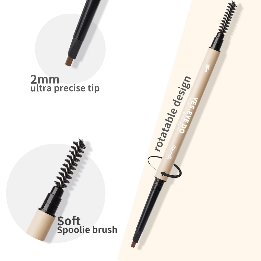 YES.EYE DO Taupe Eyebrow Pencil — Ultra-Fine, Dual-Ended, Waterproof, 8 Colors