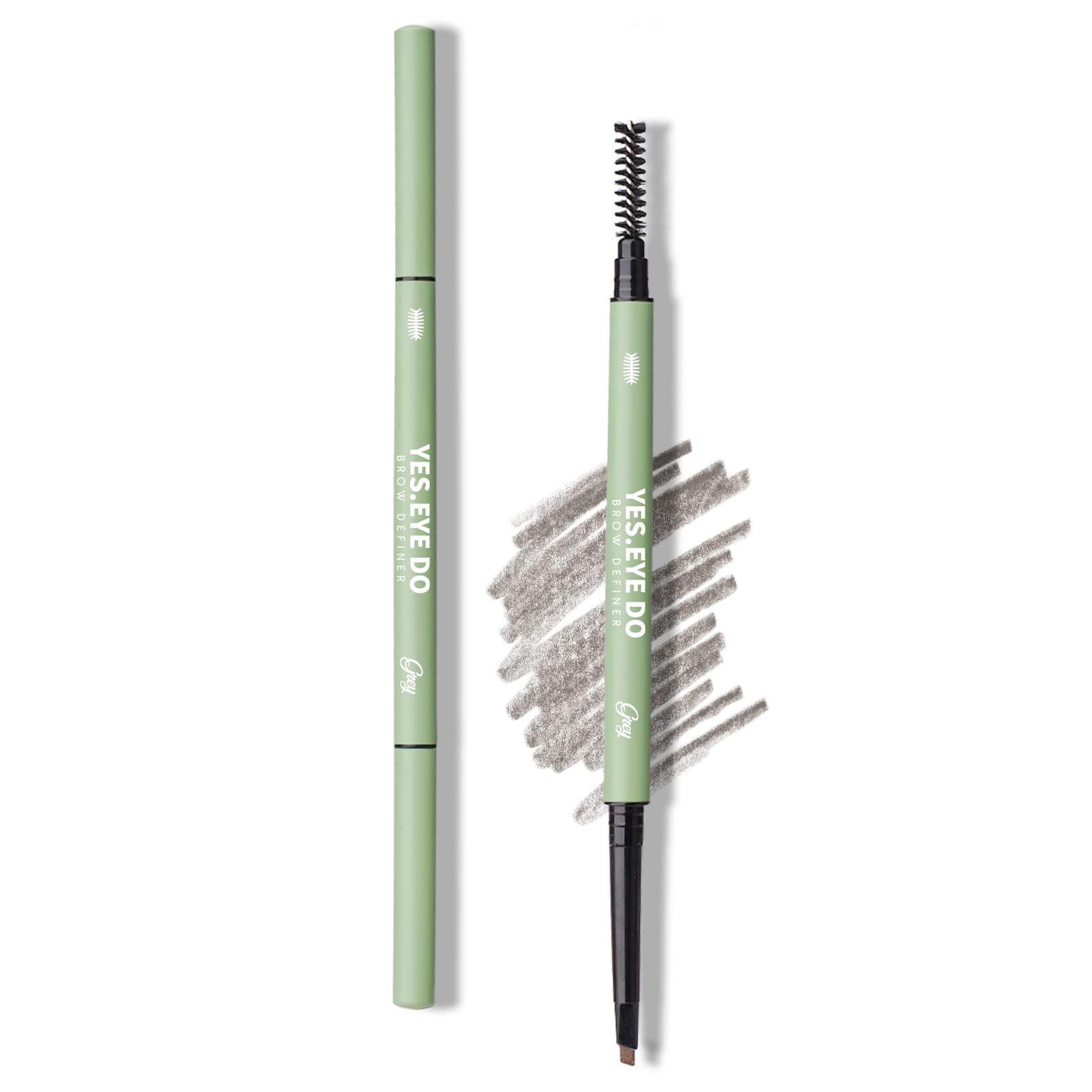 YES.EYE DO Grey Eyebrow Pencil for Older Women – Ultra-Slim, Double-Ended