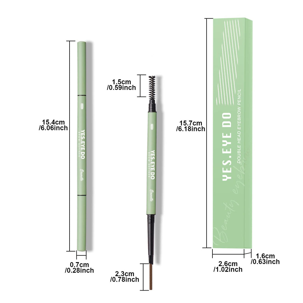YES.EYE DO Grey Eyebrow Pencil for Older Women – Ultra-Slim, Double-Ended
