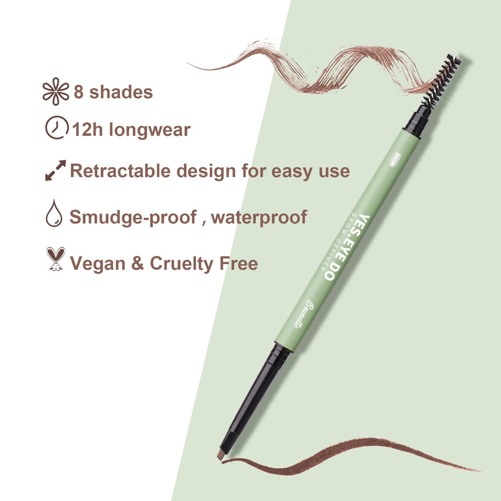 YES.EYE DO Grey Eyebrow Pencil for Older Women – Ultra-Slim, Double-Ended
