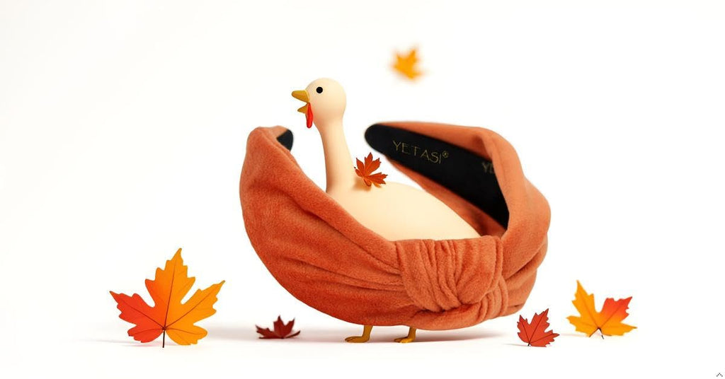 YETASI Thanksgiving Orange Velvet Knotted Headband – Trendy Fall Hair Accessory